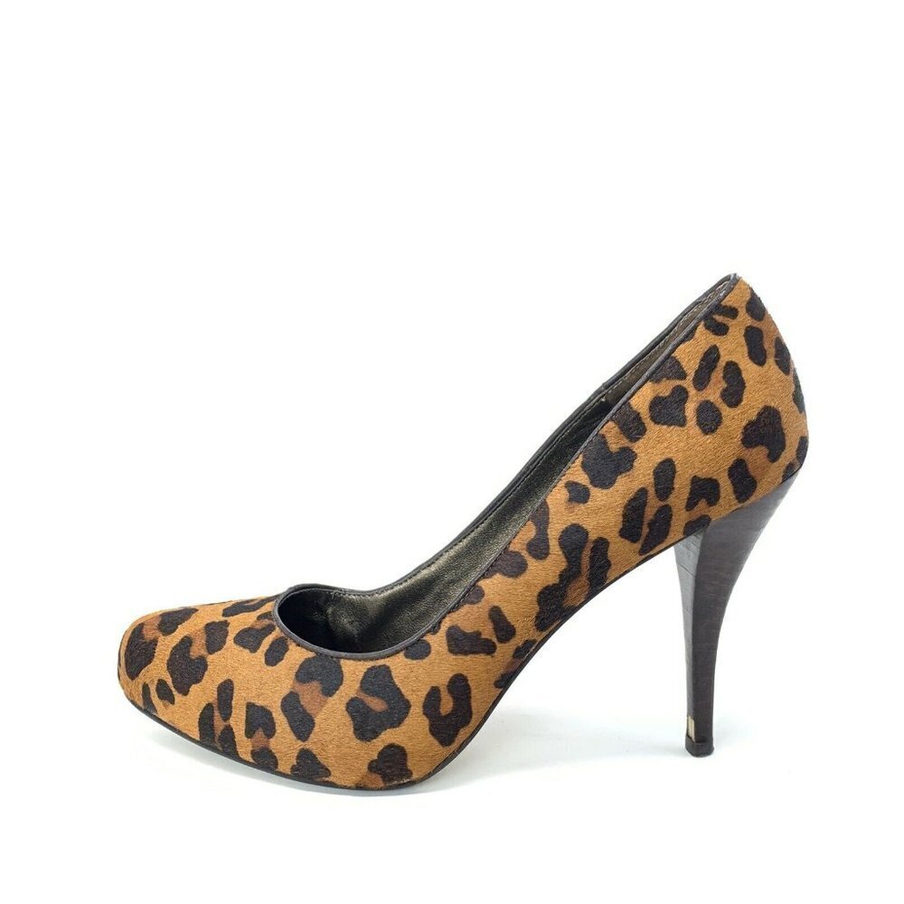 Banana Republic Mad Men Calf Hair Leopard Pumps